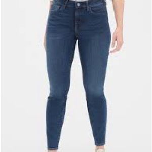 gap mid rise curvy true skinny jeans dark indigo regular
